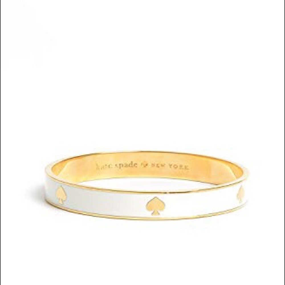 Kate Spade White And Gold Bangle
